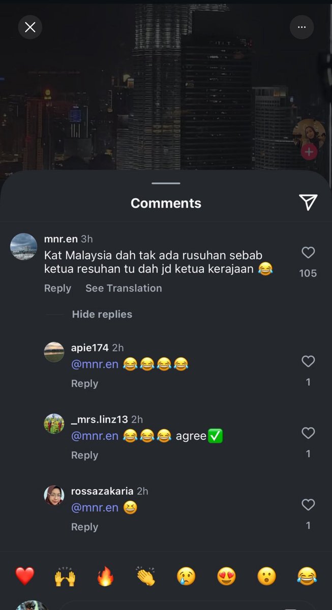 iktiaruddin's tweet photo. HAHAHAHAHAHA 

context: orang Indo puji Malaysia aman makmur. 

Orang Malaysia reply balik: https://t.co/NpRdvtBWlJ