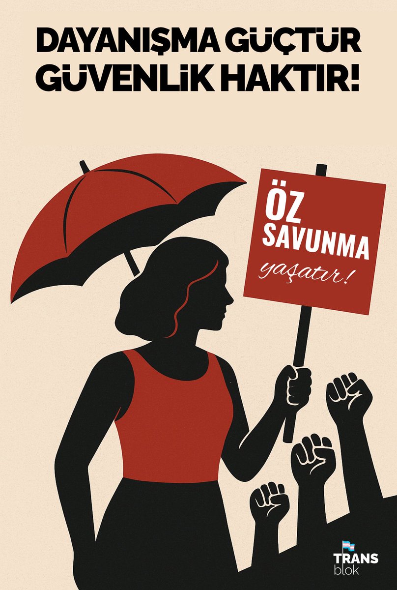 Dayanışma güçtür, güvenlik haktır, öz savunma yaşatır!

Trans seks işçileri olarak şiddete ve yalnızlaştırılmaya karşı öz savunma örgütümüzü kuruyoruz.
Yaşamak için örgütleniyoruz, yan yana geliyoruz.

#DayanışmaGüçtür #GüvenlikHaktır #ÖzSavunmaYaşatır
