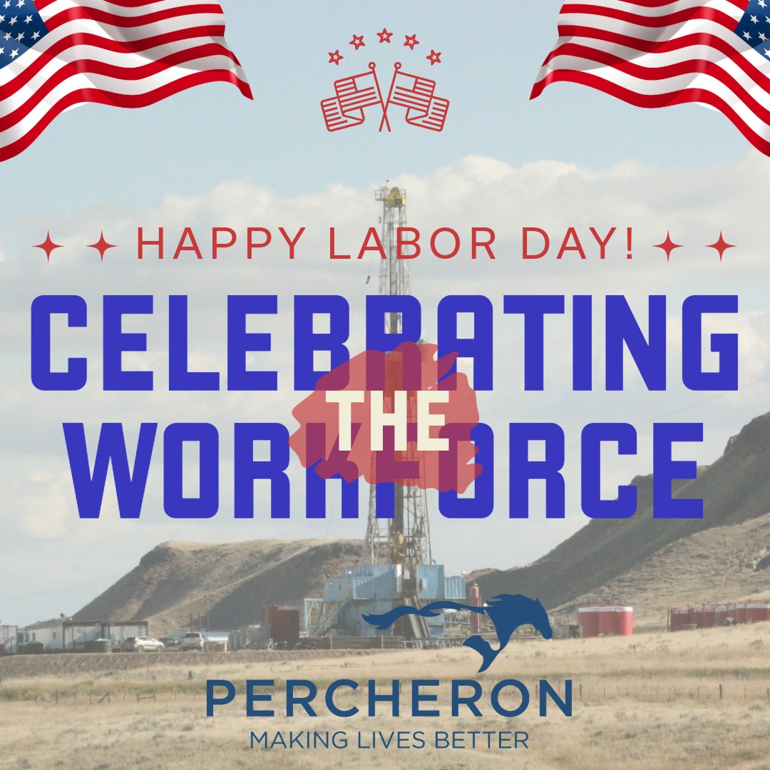 Happy Labor Day from Percheron!
Today, we celebrate the dedication, hard work, and resilience of our team and the entire workforce that helps move our nation forward. Thank you for all that you do. 💪🇺🇸 

#LaborDay #TeamPercheron #ThankYou #MakingLivesBetter