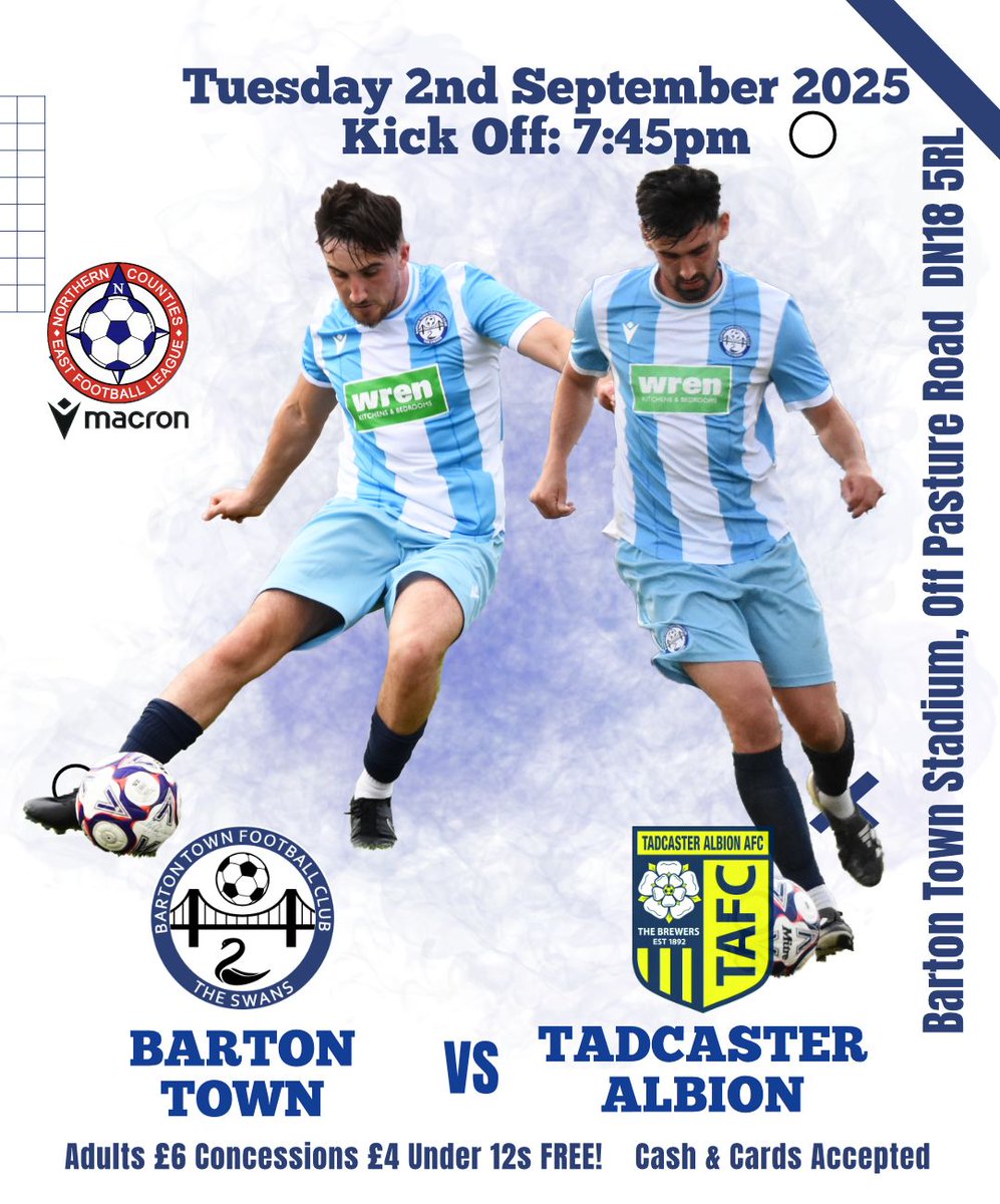 It's the start of a new week and another game at the Barton Town Stadium tomorrow evening. The visitors are top of the Macron <a href="/NCEL/">Macron NCEL</a> Premier Division team Tadcaster Albion <a href="/TadcasterAlbion/">Tadcaster Albion</a>.
Can the Swans continue their unbeaten run?