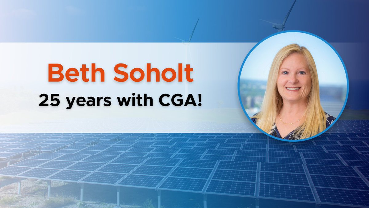 Congratulation to our Executive Director, Beth Soholt, for 25 years with CGA! 🎉