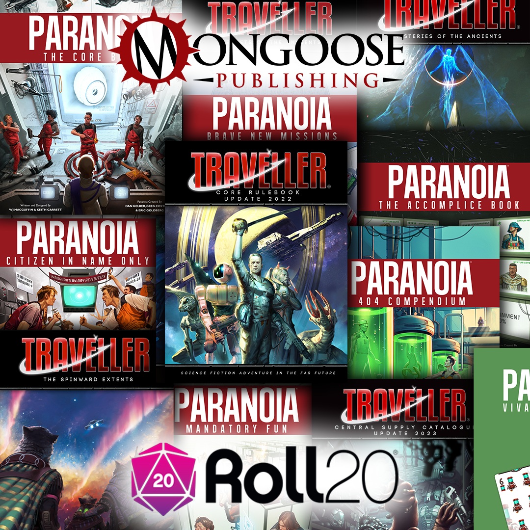 Want to explore Traveller and Paranoia in a VTT campaign? Roll20 has you covered!

marketplace.roll20.net/browse/publish…

The ranges for both games are growing rapidly on Roll20, with a range of core books, supplements and adventures, all ready for your virtual tabletop. 

#ttrpg #TravellerRPG