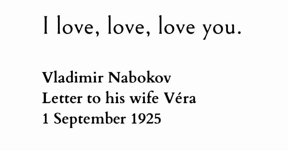 ― Vladimir Nabokov