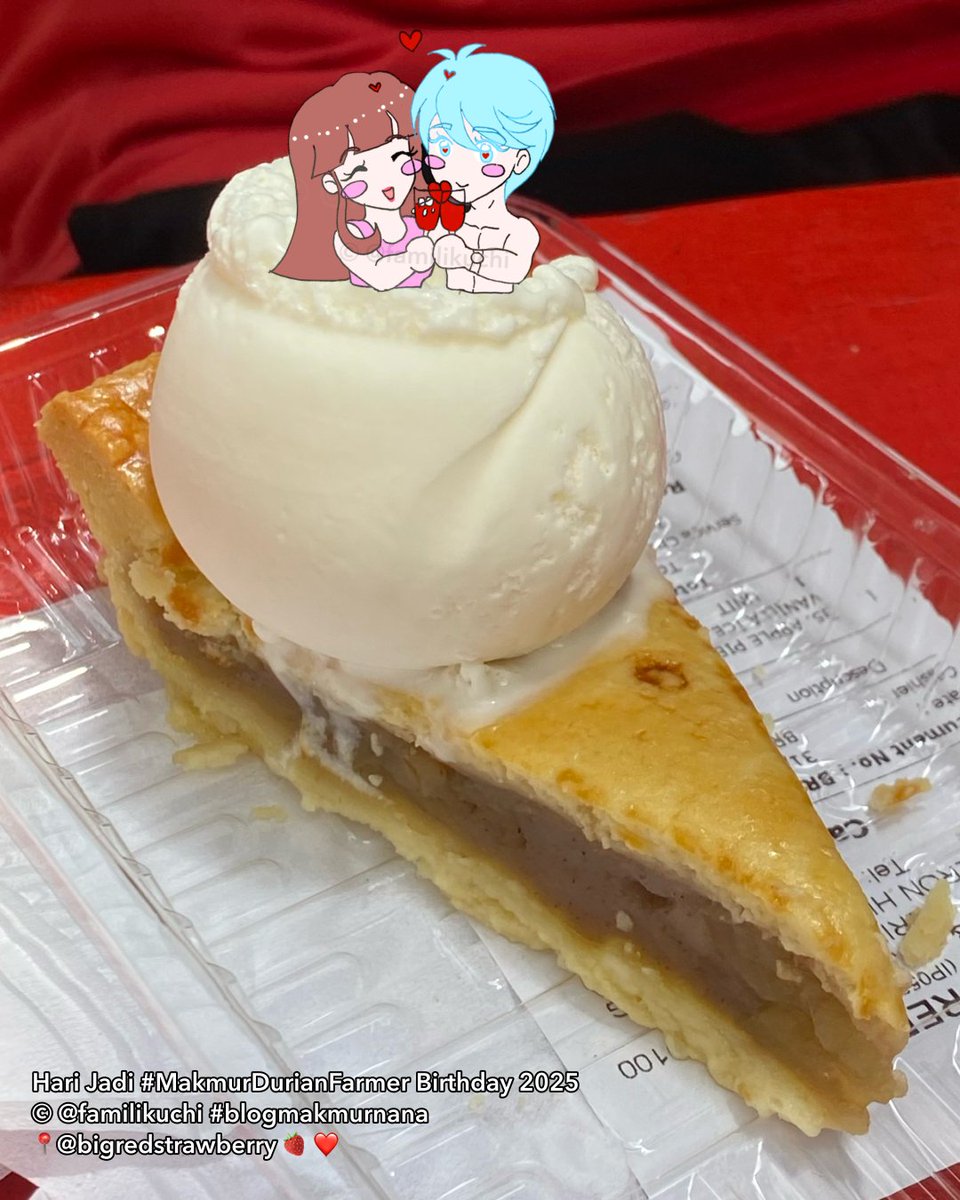 FamiliKuchi's tweet photo. Vanilla ice-cream on apple pie at Big Red Strawberry😍🍨🥧🍎🍏

HAPPY BIRTHDAY TO ALL AUGUST BABIES🥳

‘Nuff for #MakmurDurianFarmer bday batch photos 1 🤣

Haven’t been to his hometown for SIX long years ok. Love Cameron Highlands, ultimate healing place🙏 https://t.co/w8sxDeNMuY