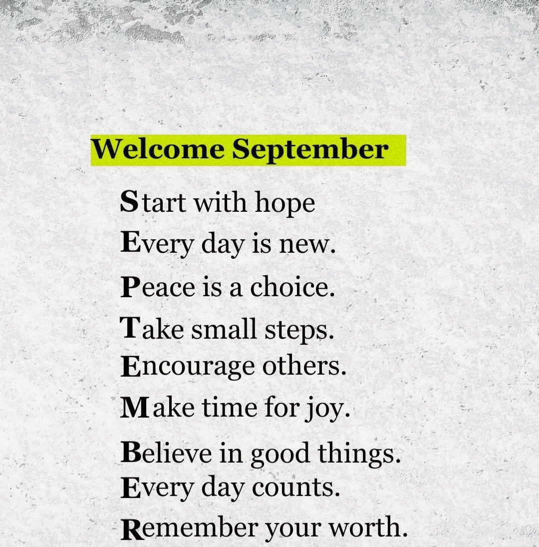 Welcome September 🙏