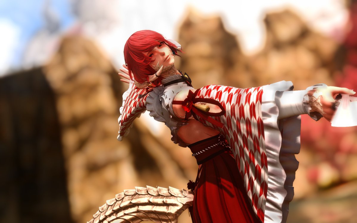 Cute little miko greeting you on this Monday.