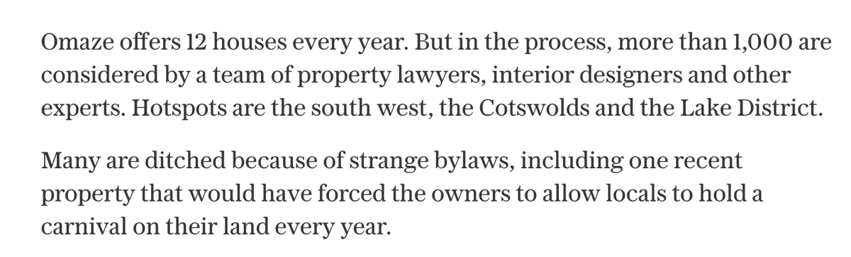 This is not a strange by-law but a reminder of a more civilised time. People shouldn't live in the local manor house if they don't fancy doing anything for the community. There is already far too much of this in the countryside (esp London-facing) as it is
telegraph.co.uk/money/property…