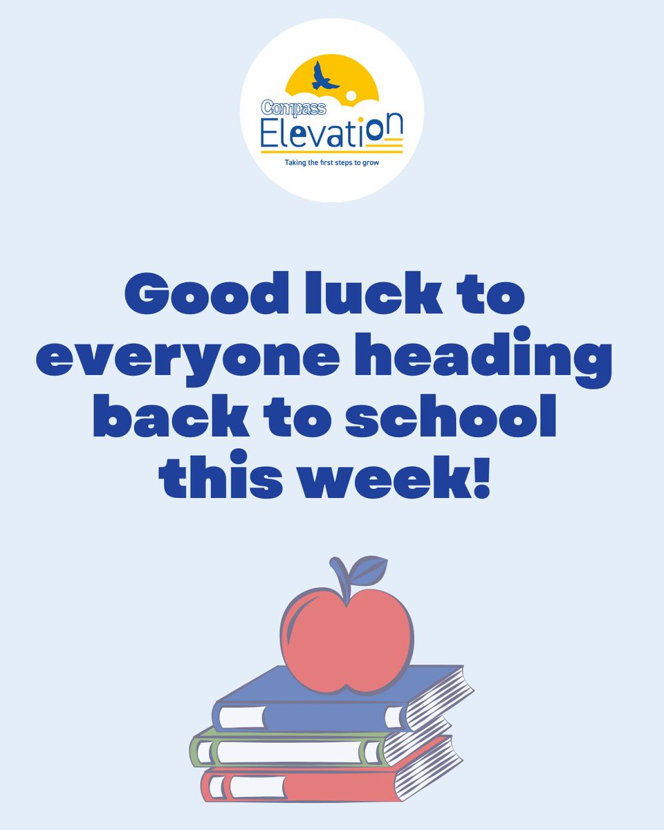 Good luck to everyone heading back to school🏫

Whether you're starting a new year, a new school or moving up to secondary school - everyone gets nervous going back to school.

Compass wish a successful, happy and inspiring school year to every student, teacher and staff member♥️