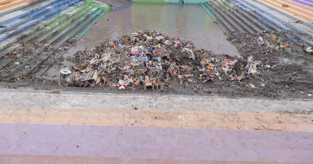 Imagine the God Ganesha after offering prayers for days ends up as a broken mass in a public immersion space? Why not opt for a small clay Ganesha, pray and immerse in clean water at home? Can we not understand the logic?
