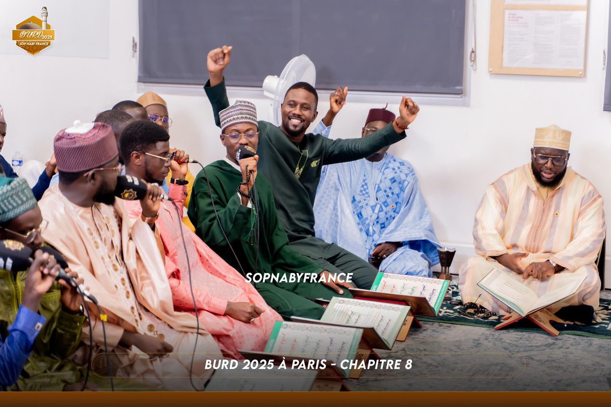 sop_naby's tweet photo. As salamou anleykoum🤝🏿❤️📿,
Chapitre 8 du BURD : DE LA LUTTE PAR LE PROPHÈTE POUR LE TRIOMPHE DE LA CAUSE DE DIEU.
Revivez ces moments magiques et forts en émotions grâce à ce recap photos proposé par SOP NABY FRANCE.
#SOPNABYFRANCE
#BURD2025
#GAMOU2025
#Levelu
#Tivaouane https://t.co/fhQ9xQ1xmg