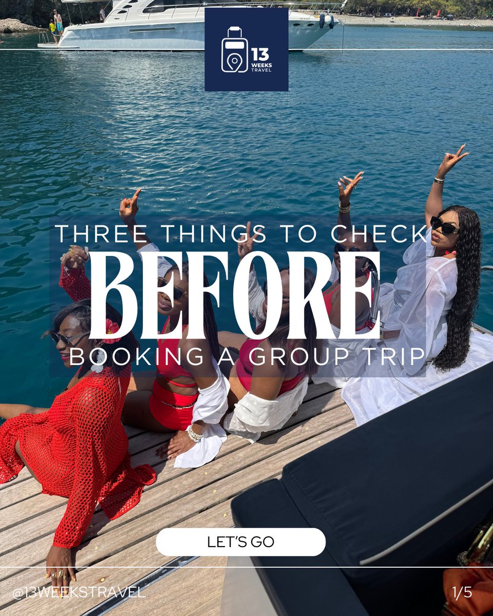 Check these three things:
1. The itinerary balance (sightseeing vs. downtime).
2. Group size (too big = chaos, too small = awkward).
3. Payment terms (cancellations, deposits, deadlines).
These small checks prevent big disappointments. #GroupTravelTips #13weekstravel #grouptrip