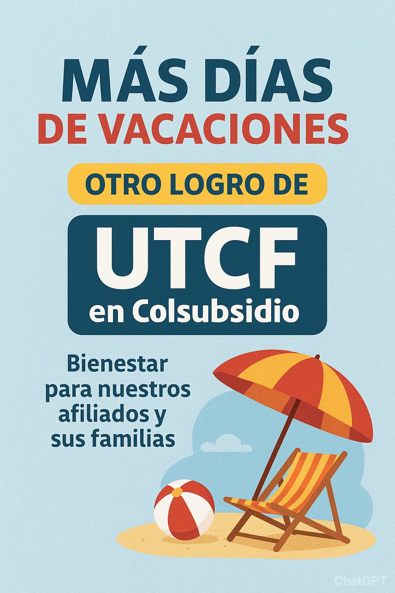 En nuestra convención colectiva logramos de acuerdo al tiempo de servicios a Colsubsidio, días adicionales de vacaciones, que van de 1 a 5 días. 

Por el bienestar de nuestros afiliados y sus familias.