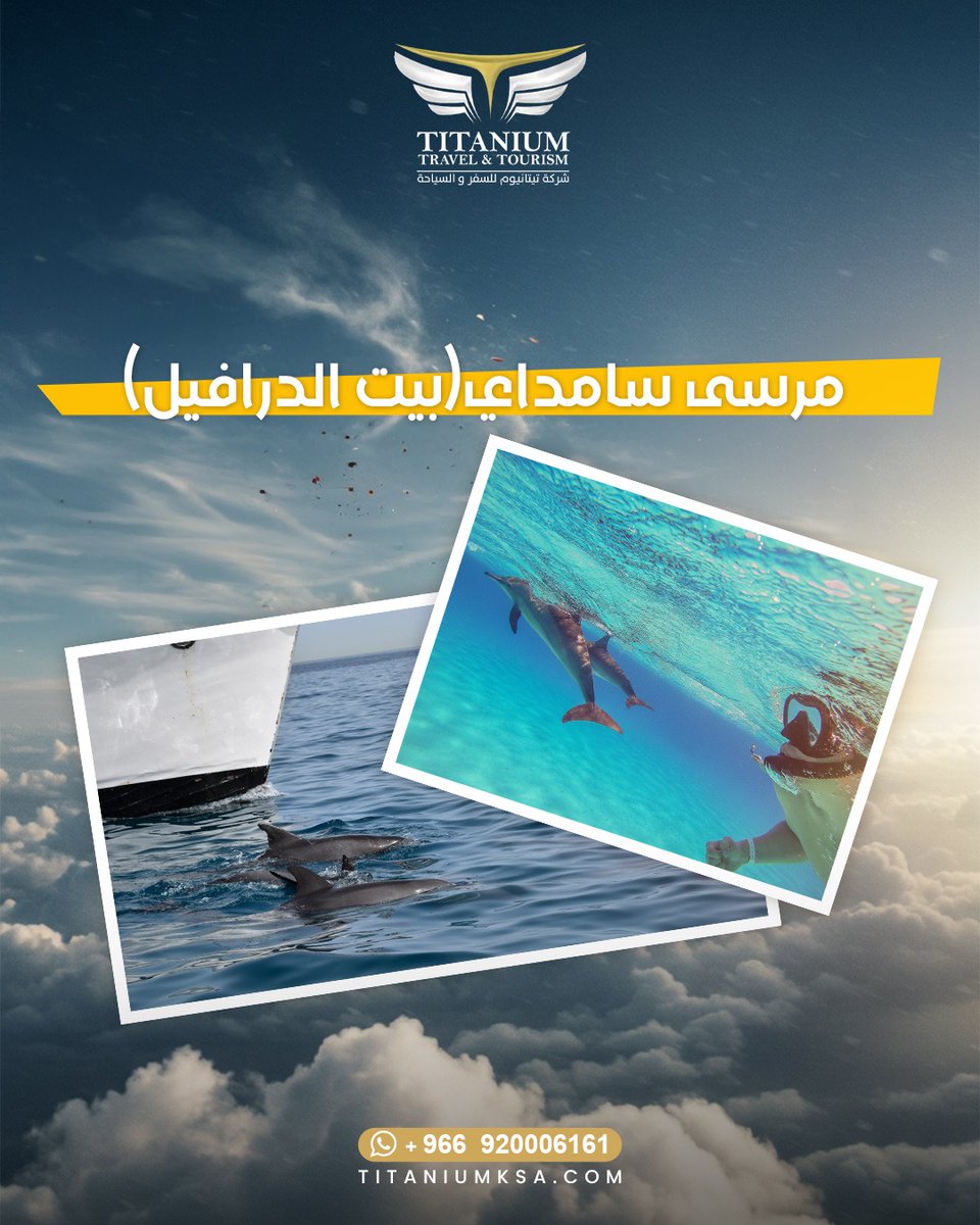 titaniumksa's tweet photo. تعال نأخذك بجولة مميزة بمرسى علم
▪️سامداي (بيت الدرافيل) 🐬
هنا تلقى الدلافين تلعب حوالينك
▪️مرسى مبارك
أفضل مكان تشوف فيه السلاحف البحرية
▪️محمية وادي الجمال🌿
 سفاري بين الجبال والبحر تجمع بين المغامرة والرومانسية 
شهر العسل الذي تحلم به معنا💙
#البحر_الأحمر #مرسى_علم #تيتانيوم https://t.co/ylAGFqKWdx
