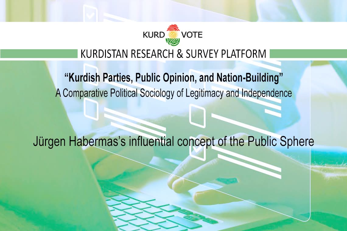 📝📚 The forthcoming research project “Kurdish Parties, Public Opinion, and Nation-Building” is theoretically grounded in Jürgen Habermas’s influential concept of the public sphere. Habermas, one of the most prominent German philosophers and sociologists of the twentieth century,