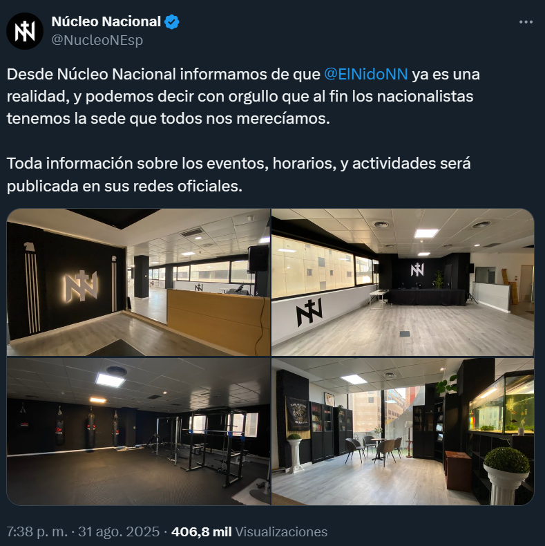 Obviando el temita de dónde habrá sacado la pasta esta gentuza hay un tema y es que si obvias la simbología neonazi, retratos de Hitler y demás, esto podría colar como un coworking, un gimnasio de crossfit o la casa de un streamer. El mejor alegato contra la estética minimalista.