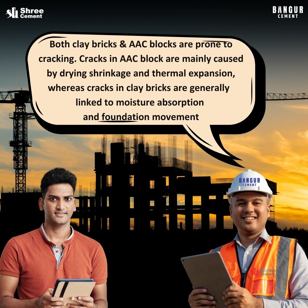 shreecementltd's tweet photo. Concrete facts, not concrete myths! #MondayMythBusting is here to dispel popular as well as lesser known misconceptions about application processes and set the record straight.
Do clay bricks avoid cracks better than AAC blocks? It's time to dive into some solid facts!
#ShreeCement #BangurCement #BuildSmart