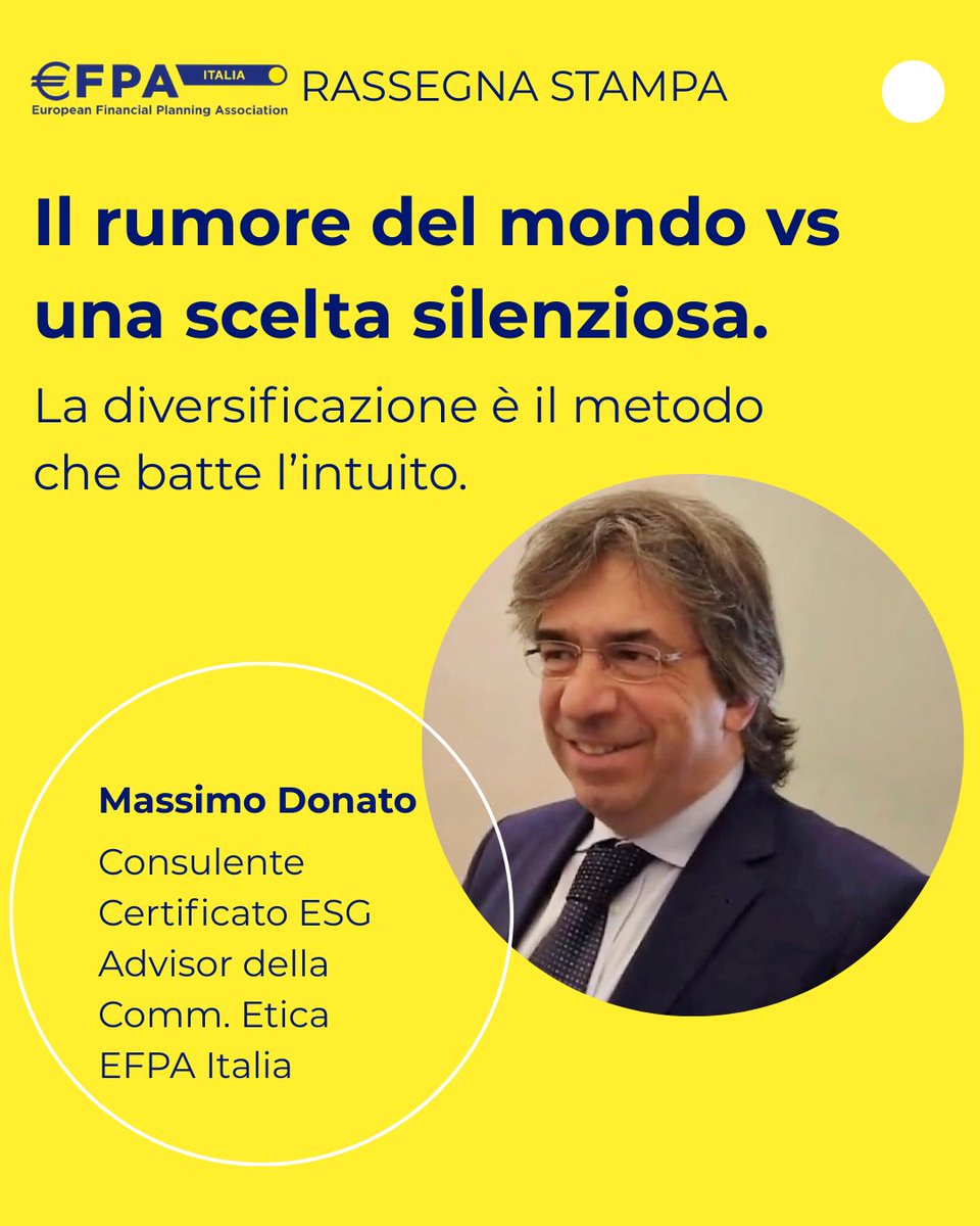 #Investire senza un metodo può costare caro. Lo racconta bene Massimo Donato, membro della Commissione Etica di #EFPA Italia, su Sant’Anna Today, attraverso la storia di Anna: una lezione sull’importanza della #diversificazione 👇
santannatoday.it/il-rumore-del-…
