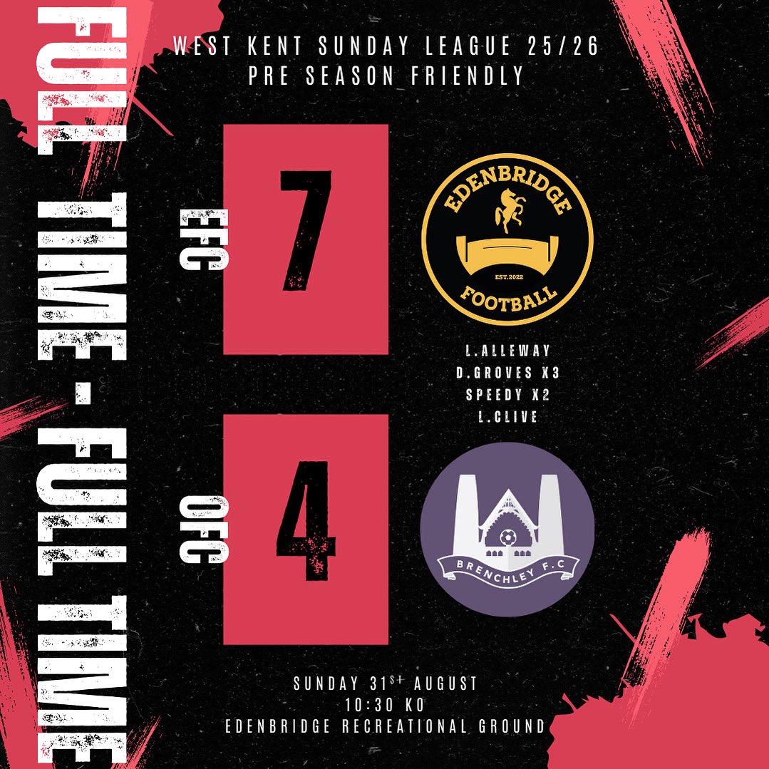 Great end to our pre season fixtures. Onto the league 💪🏼🔴⚫️