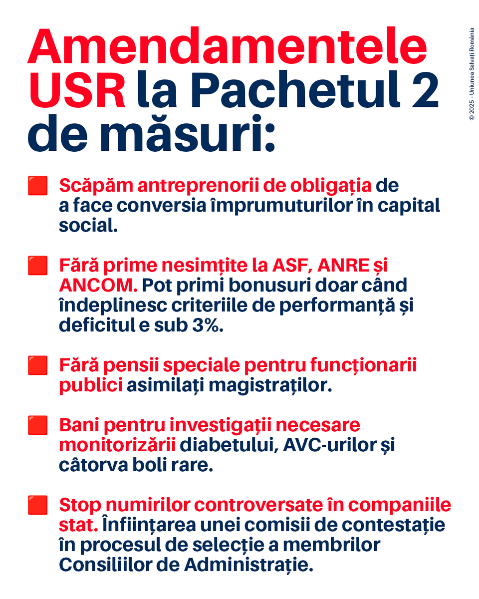 ☝️ De la prime nesimțite la pensii speciale inventate, România a devenit țara în care nedreptatea e lege. 

🔵 USR vine cu amendamente simple la #Pachetul2 de măsuri al Guvernului care corectează aceste nedreptăți. ⬇️1/5