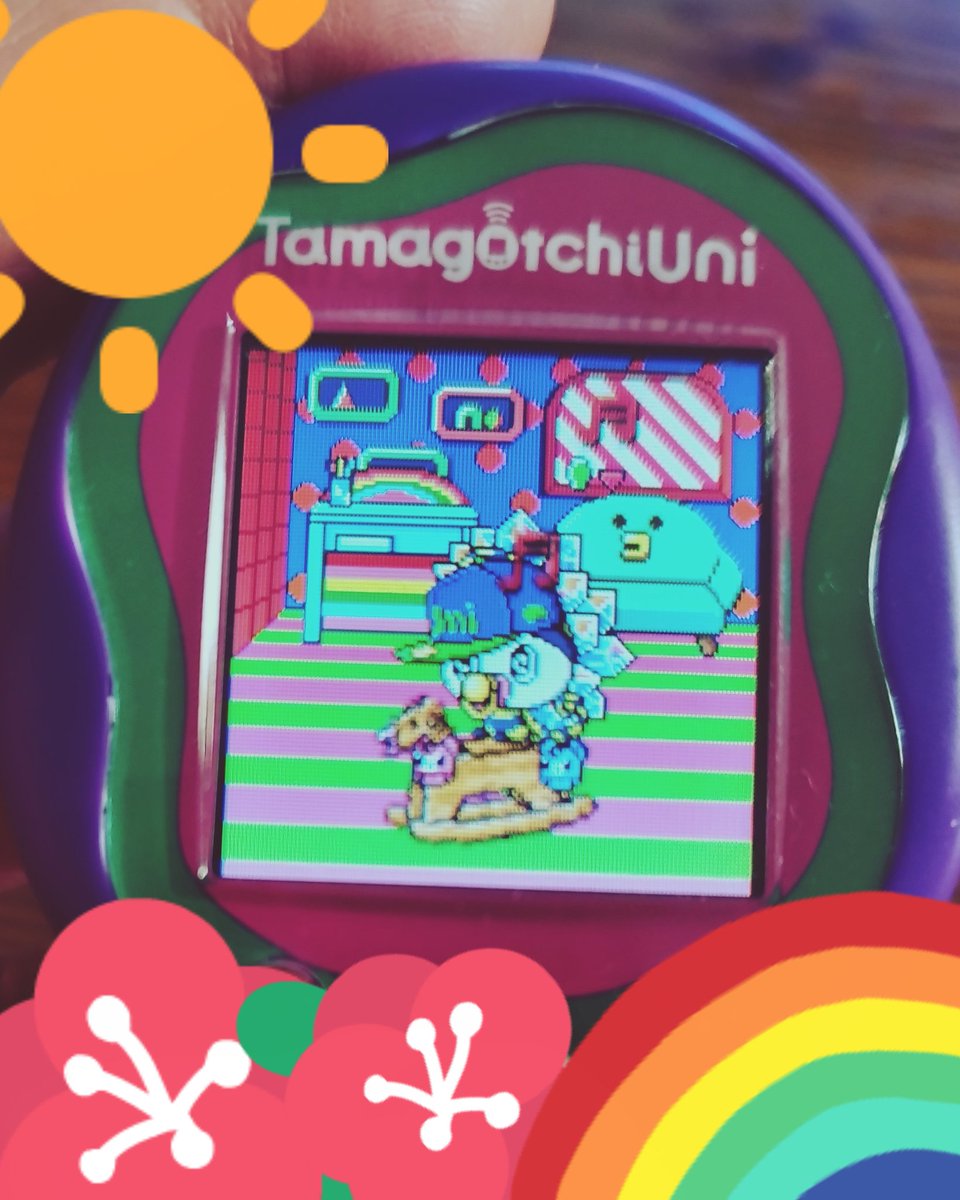 Buenos días mis amores ☀️💖 
Estoy súper in Love❤️ con mi bebé 🍼 
Es tan lindo Simagurutchi!!!
Os deseamos un bonito y feliz inicio de semana y mes 😍 
#Tamagotchi #Tamagotchiuni