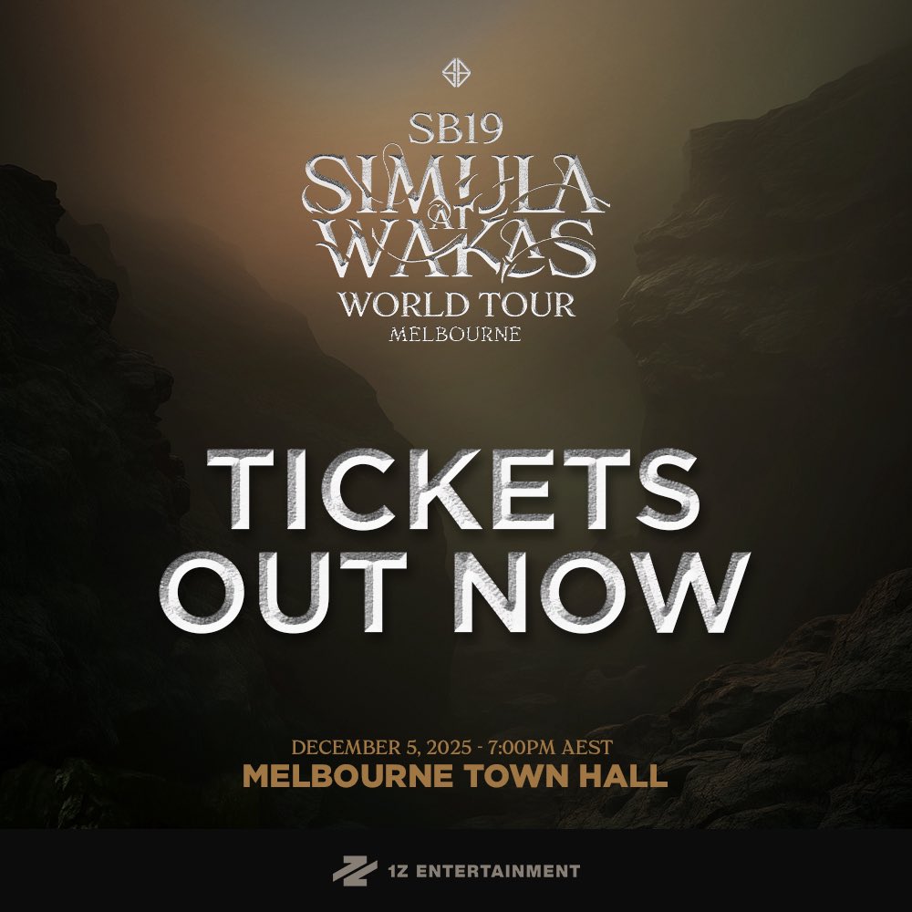 🍎 Simula at Wakas World Tour: Melbourne

Tickets are OFFICIALLY ON SALE! Grab your tickets here: humanitix.com/au

December 5, 2025 - 7PM AEST
Melbourne Town Hall

#SimulaAtWakas
#SB19 #SB19SaW #SaWWorldTour
#SaWWorldTourMelbourne