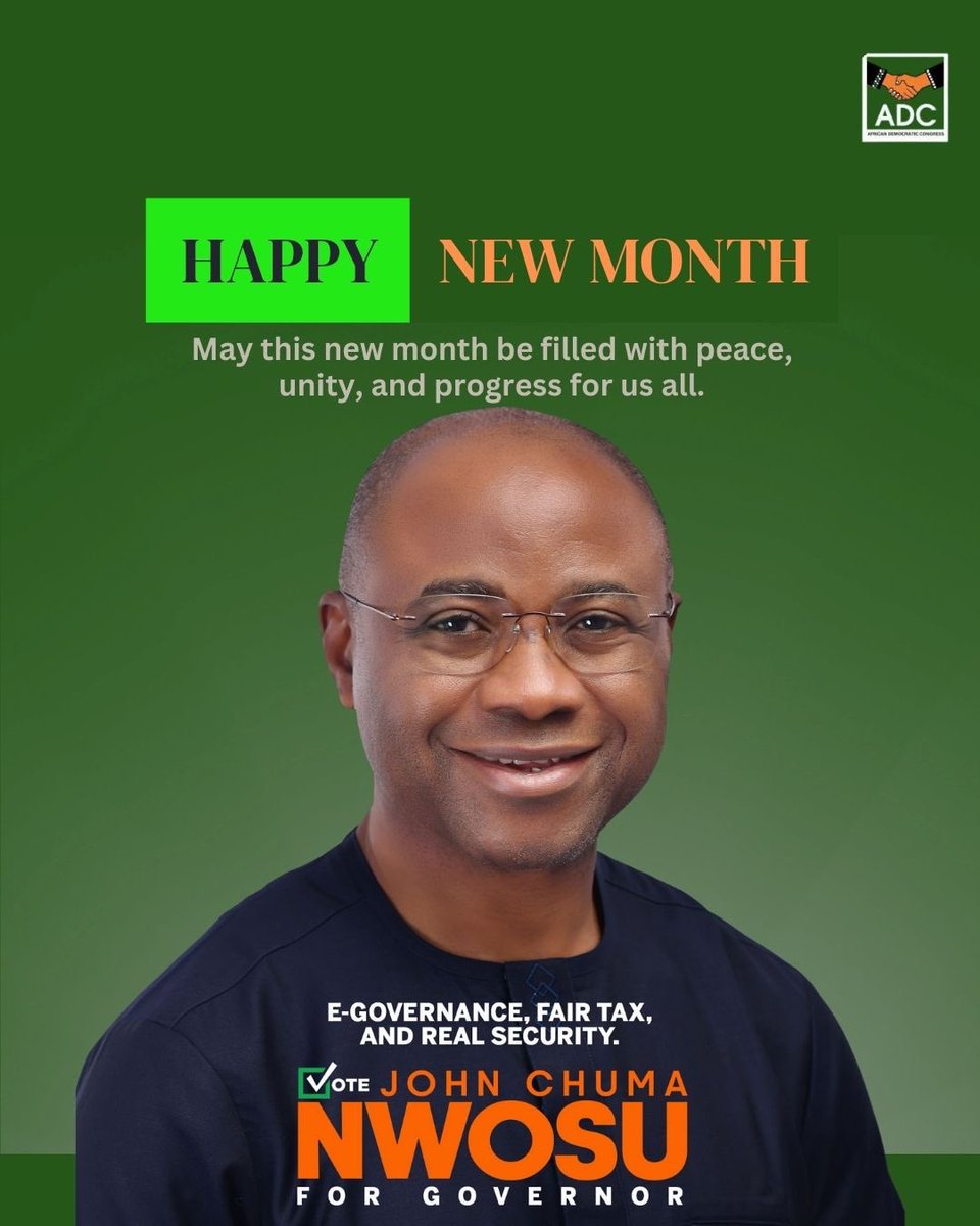 JohnCNwosu's tweet image. Happy New Month to the good people of Anambra! 💚

This month, we pray for peace in our streets, progress in our markets, and hope in every household.

#johnchumanwosu #adc #anambradecides