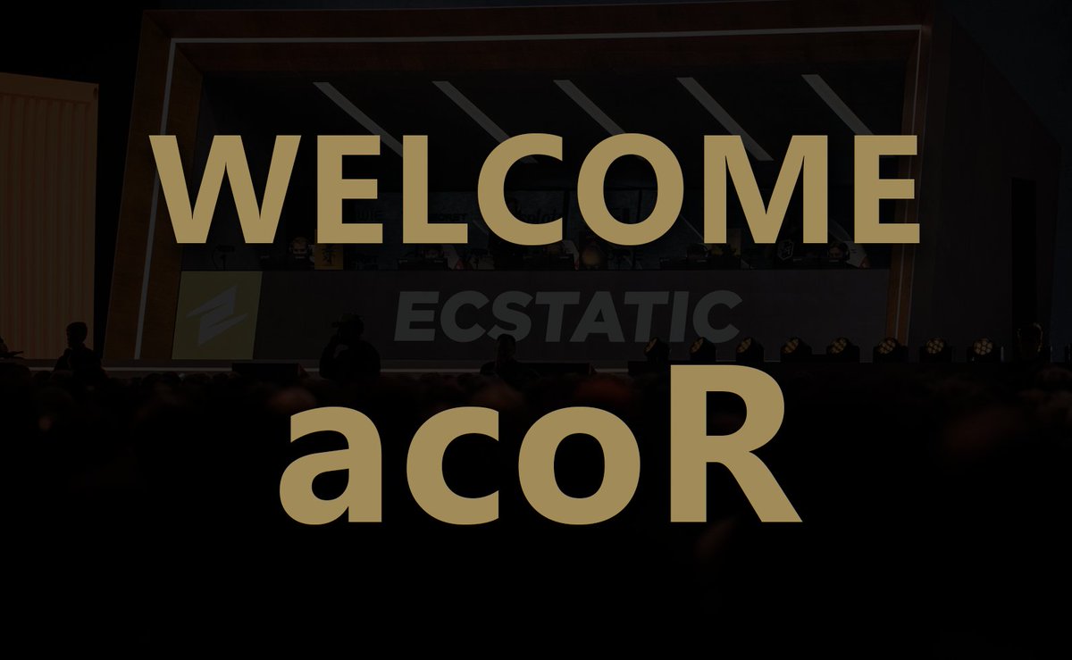 ECSTATIC ⚡️ (@ecstaticcs) on Twitter photo 📢 ROSTER NEWS 📢
We’re thrilled to announce the signing of Frederik ‘acoR’ Gyldstrand! ⚡️
He will be taking on the AWP role in our active roster starting today.
Welcome aboard, <a href="/acoRCS/">Frederik Gyldstrand</a> 🤝 📢 ROSTER NEWS 📢
We’re thrilled to announce the signing of Frederik ‘acoR’ Gyldstrand! ⚡️
He will be taking on the AWP role in our active roster starting today.
Welcome aboard, <a href="/acoRCS/">Frederik Gyldstrand</a> 🤝