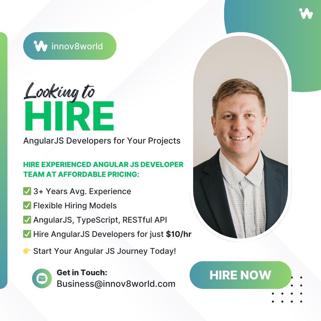 Innov8_world's tweet image. Hire Dedicated AngularJS Developers at just $10/hr!
✅ Expert in AngularJS application development
✅ Flexible models: hourly, part-time, full-time
✅ Trusted AngularJS developers for hire by startups & enterprises worldwide
Learn More: lnkd.in/dMBe59gA
#HireAngularJS