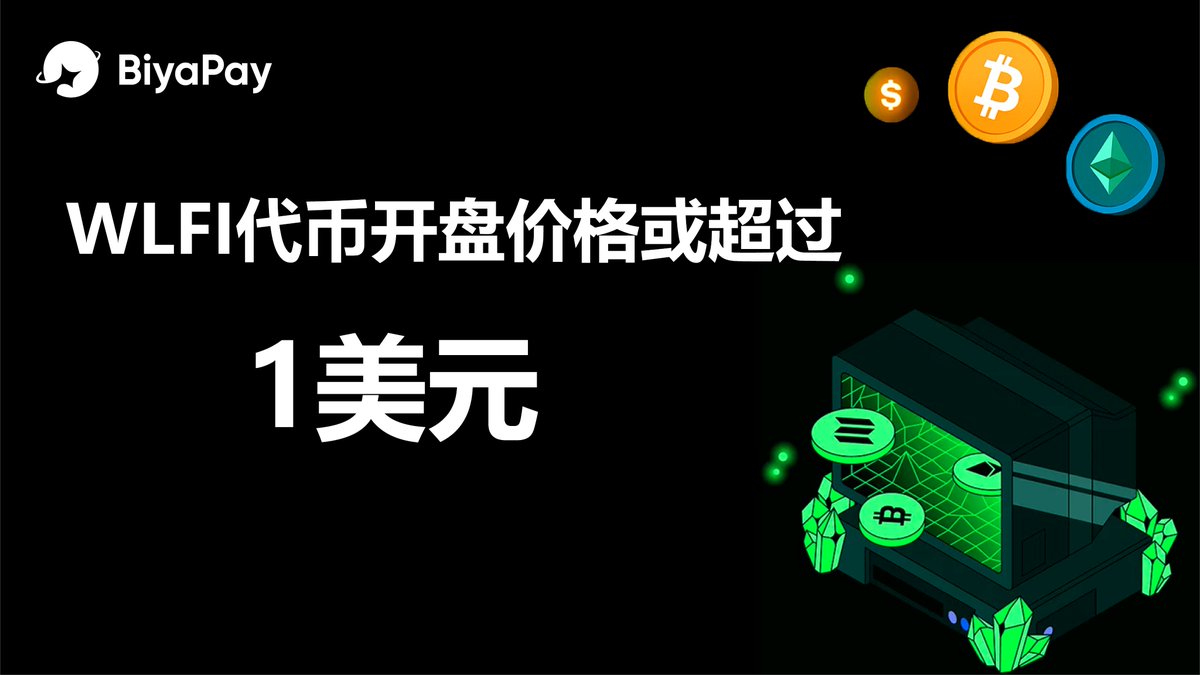 WLFI代币开盘价格或将超过1美元根据公开信息，WLFI代币最大供应量为1000亿枚，初始流通量约为50亿枚，当前盘前价格 维持在0.3美元附近，据此计算初始流通市值约为15亿美元。若参照TRUMP代币，最大供给量