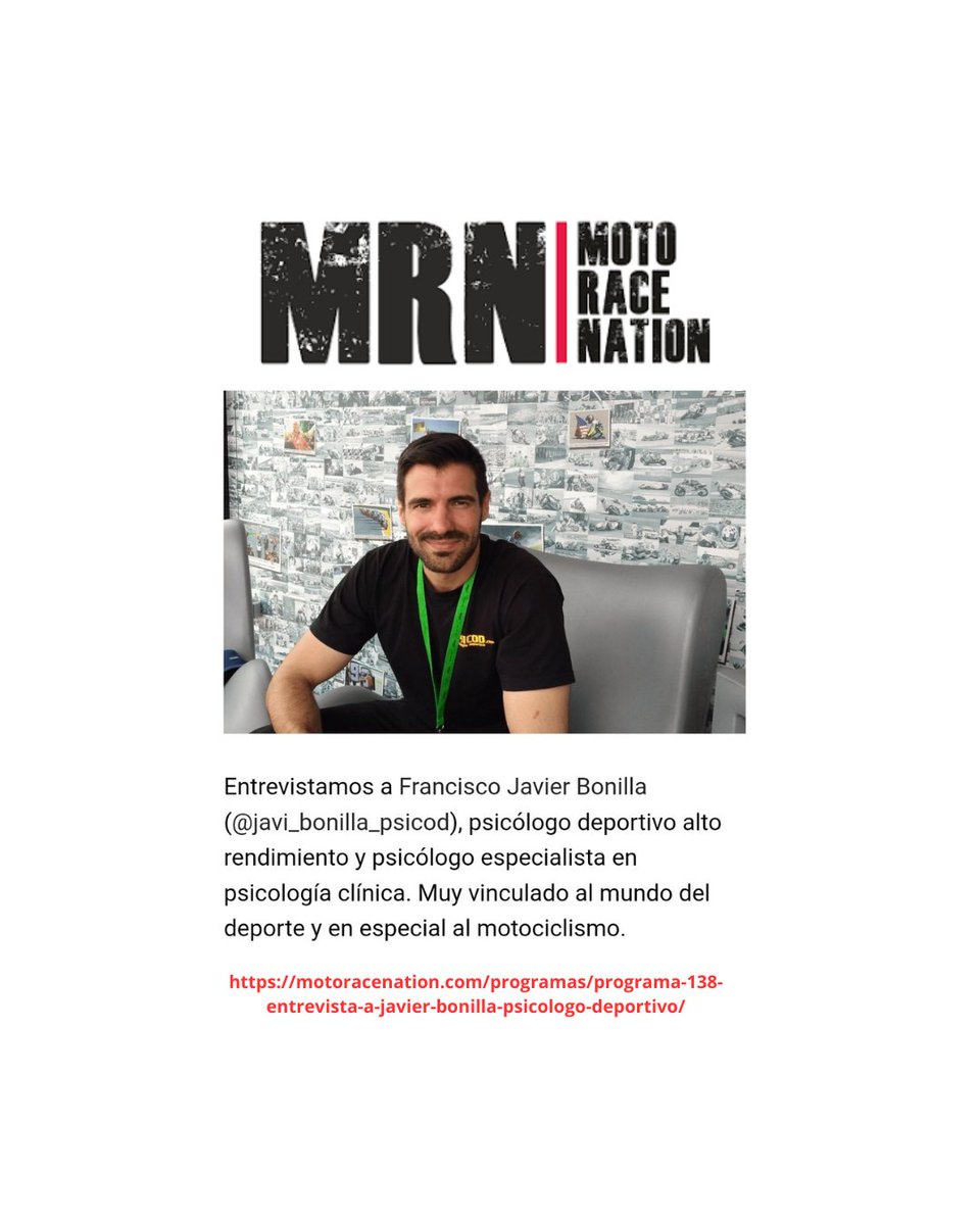 POSCAST con los amigos de <a href="/MotoRaceNation/">MotoRaceNation</a> hablando de psicología y mentalidad de los pilotos  desde la base hasta el mundial de motogp
motoracenation.com/programas/prog…