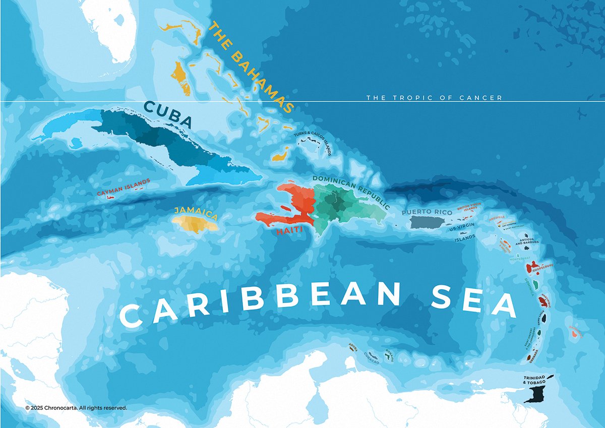 The Caribbean island nations are the reason why I can't remember all the countries.