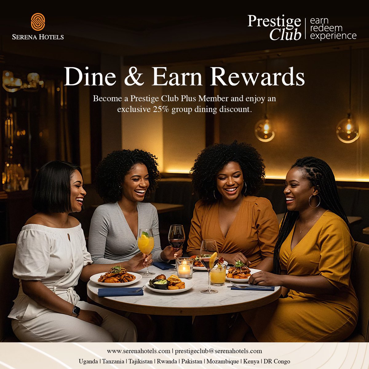 Download the Serena Hotels App today on the Play Store or App Store to join Prestige Club Plus and start enjoying tailored benefits.

For more information, call: +254 732 124 000 | +254 727 282 200

#NairobiSerenaHotel
#SerenaHotels #SerenaPrestigeClub #SerenaExperiences