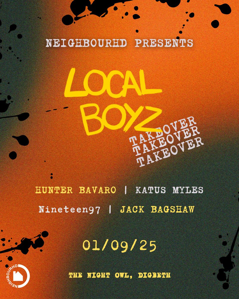 me n the gng performing some tunes 2nite at Neighbourhd wit a live band 🤯 come thru should be a special one. TICKETS ⬇️⬇️⬇️ skiddle.com/whats-on/Birmi…