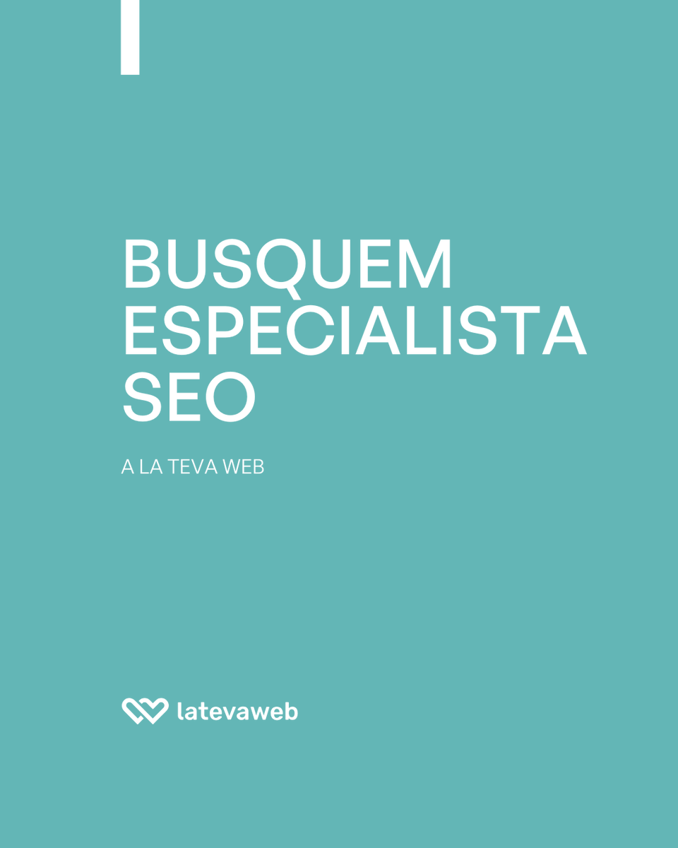 latevaweb's tweet image. 📣 A La Teva Web busquem Especialista SEO per sumar-se al nostre equip a Barcelona!

📍 Bon ambient
📍 Horari flexible
📍 Divendres a la tarda lliures

T’apassiona el SEO? Inscriu-t’hi aquí➡️linkedin.com/jobs/view/4291… 

#SEO #Feina #BarcelonaJobs #MarketingDigital #AgenciaSEO
