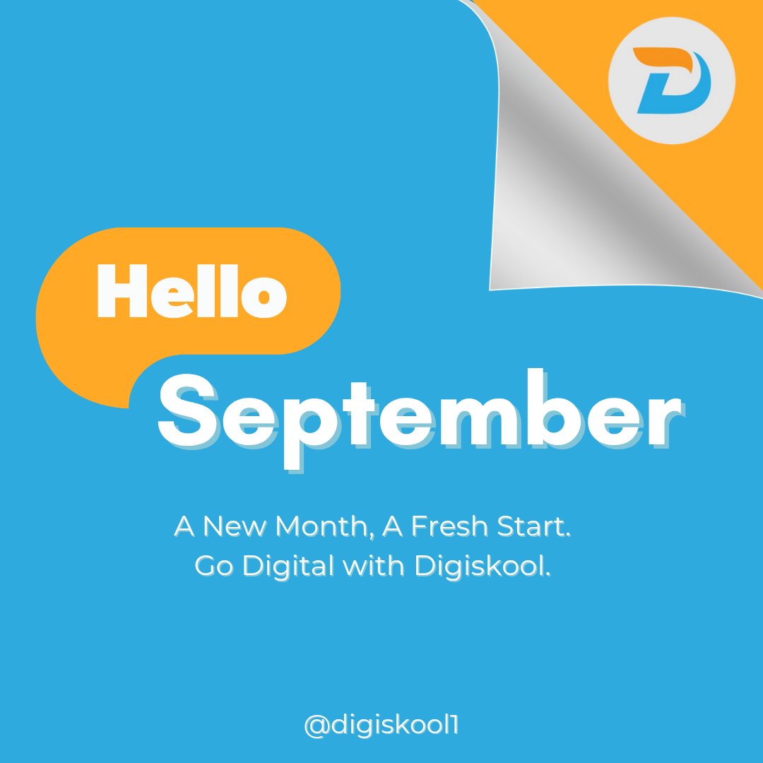 Digiskool1's tweet image. Happy New Month!
Fresh goals, fresh energy, fresh opportunities.
Let’s go digital together with #Digiskool 

#newmonth #September #Tech #digital