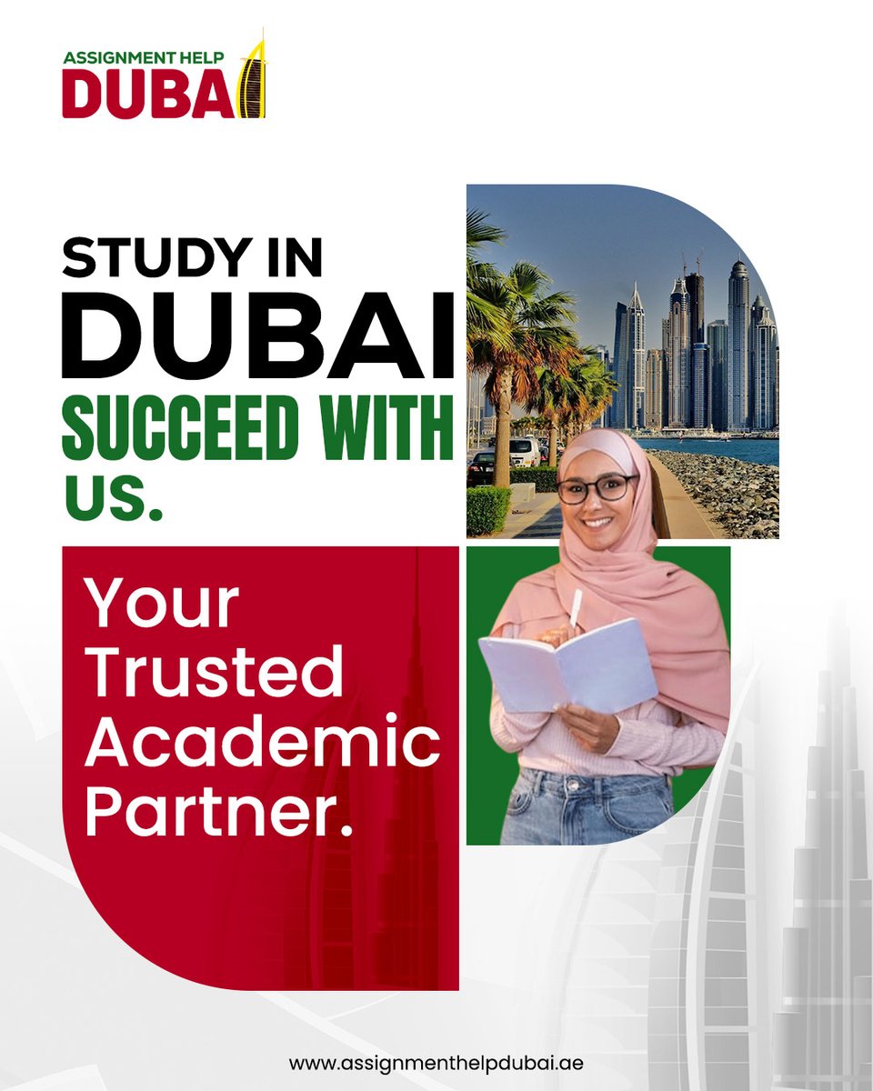 AssignmentDubai's tweet image. Study in Dubai, succeed with us. We are your trusted academic partner, here to help you achieve your goals.
Get the support you need at: assignmenthelpdubai.ae
#StudyInDubai #StudentLifeUAE #Dubai #AssignmentHelp #UniversityLife #StudentSupport #UAE #FYP #Trending #Viral #دبي