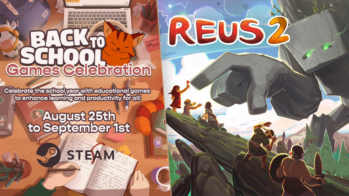 Who said that back-to-school season does not rhyme with fun? In this amazing event, we celebrate games with an educational theme! 🍎

Check the event here: store.steampowered.com/curator/446953…