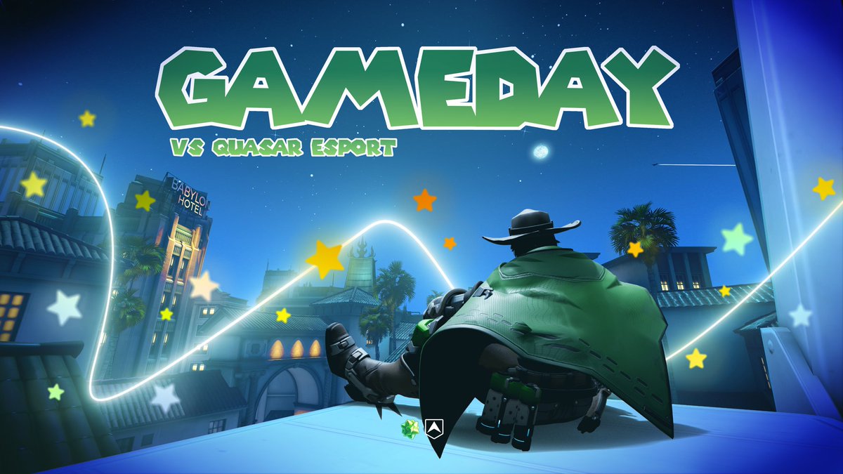 🟢 GAMEDAY!

Big week ahead, starting right off the bat tonight at 8 PM CEST with a match against Quasar Esport !

📺 <a href="/HammerKick_OW/">HammerKick</a> 

#BitsThemAll 🌠