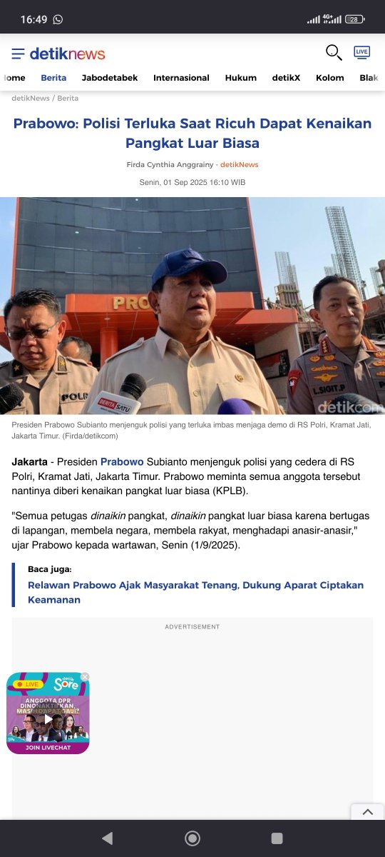 Tim komunikasinya <a href="/prabowo/">Prabowo Subianto</a> emang juara dunia 🔥🔥🔥🔥

Salut buat tim <a href="/pco_ri/">Badan Komunikasi Pemerintah RI</a> <a href="/Uki23/">Dedek Prayudi - Uki</a> 🫡🫡🫡🫡

#polisipembunuh

news.detik.com/berita/d-80908…