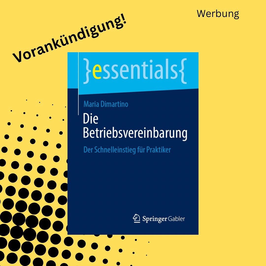Vorankündigung 😃
#Betriebsvereinbarung @IreneButtkusSGA