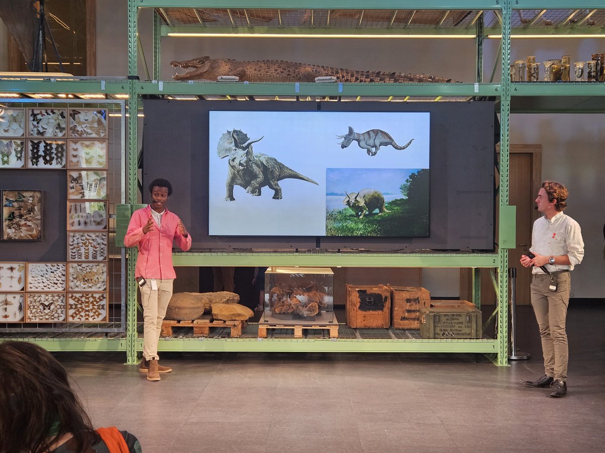 PRECISETHF's tweet photo. I was very blessed to have been able to give a presentation at Naturalis Biodiversity Centre. I got to talk about my internship which entailed animating a Triceratops, so presenting that was very fun! https://t.co/P1LDcy2dtp