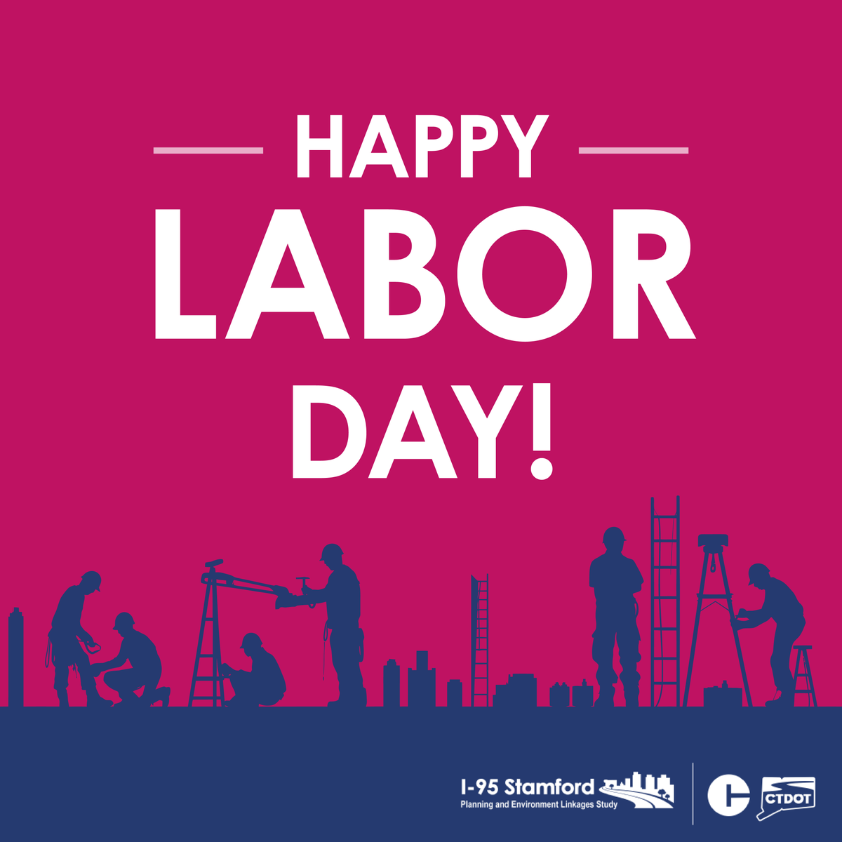 Happy Labor Day from the I-95 Stamford PEL Study Team! Today, we honor the hardworking people who keep Stamford moving.

¡Feliz Día del Trabajo desde el equipo de estudio I-95 Stamford PEL! Hoy rendimos homenaje a las personas trabajadoras que mantienen Stamford en movimiento.