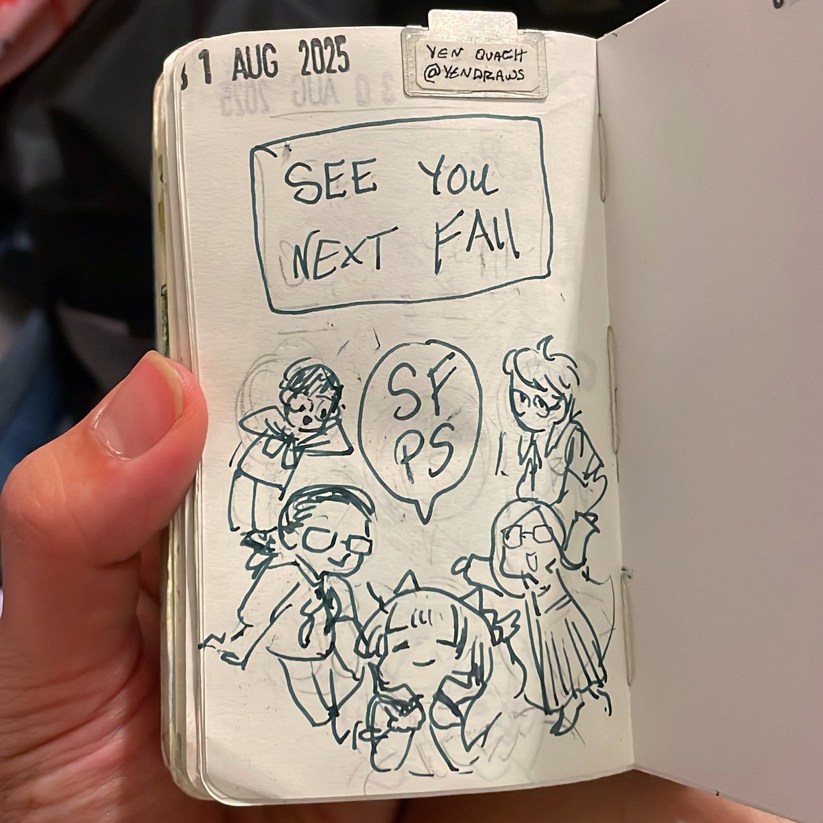 I had an amazing time at <a href="/sfpenshow/">SF Pen Show</a> this past weekend 🥰🥳

🖋️TWSBI eco m nib, Diamine forever ink
🗒️ Kokuyo business paper 
🌟 #draweveryday #ded2025