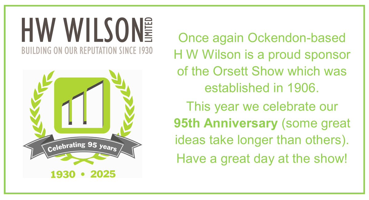 Orsett Show, Saturday 6 September 2025
#loveconstruction
#CCScheme