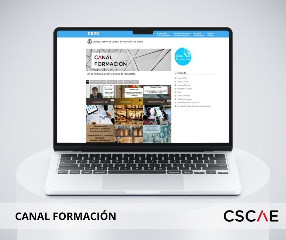 🔎 Nuevos cursos en el #CanalFormación
Formación práctica y especializada para arquitectos: ChatGPT aplicado a la profesión, rehabilitación, seguridad y salud, y mucho más.

Descubre todos los cursos aquí:
👉 cscae.com/index.php/cole…