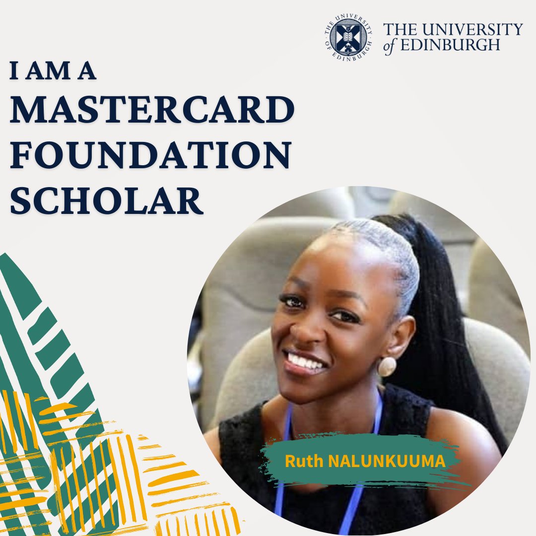 ruth_racheal's tweet image. I’m delighted to share that I’ve been awarded a Mastercard Foundation Scholarship to study at the University of Edinburgh for an MSc in Social Justice and Community Action. Grateful for this chance to grow, learn &amp;amp; create change.
#MastercardFoundation
@EdinburghUni