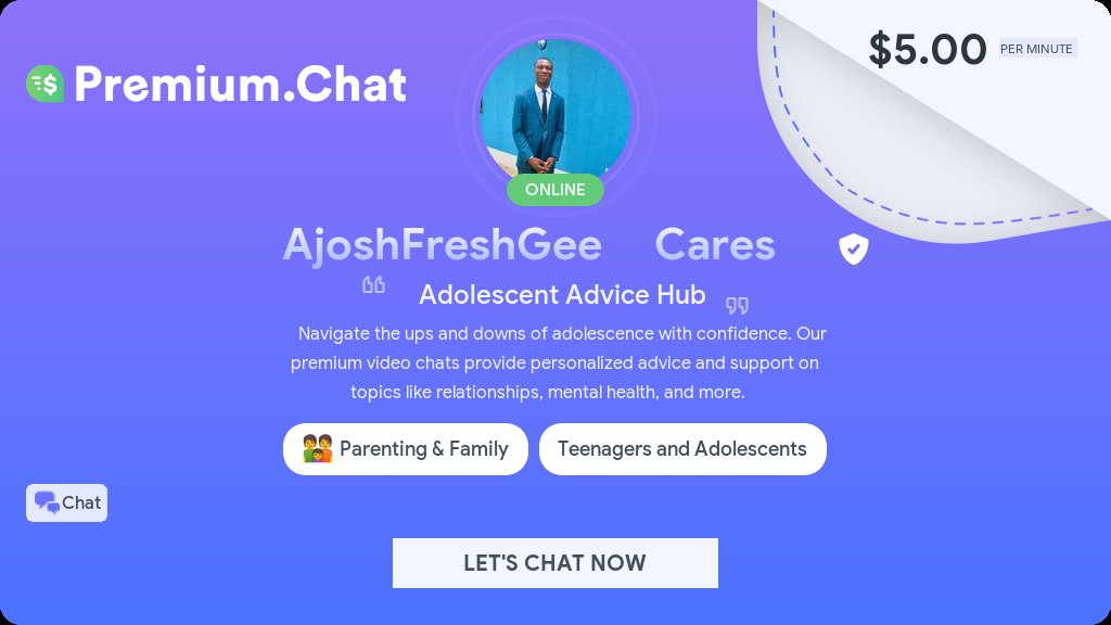 OjieagaJos82007's tweet image. Embark on an extraordinary journey with AjoshFreshGeeCares @premiumchatapp Chat! 🚀

Unlock a world of exclusive insights and vibrant discussions.
premium.chat/AjoshFreshGeeC…
Join us now and elevate your experience! ✨
#AjoshFreshGeeCares #PremiumChat #ExclusiveCommunity #VIP #JoinUs