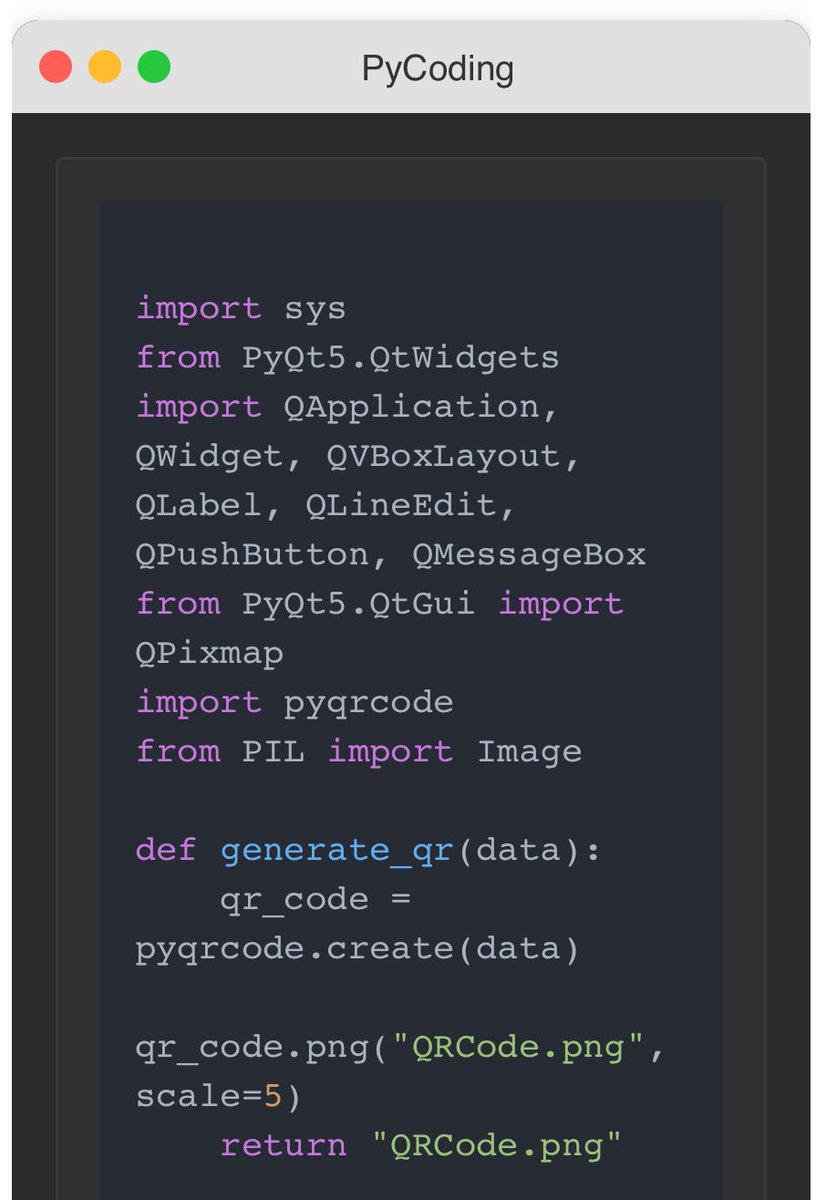 PythonCodeId's tweet image. Kenapa beli tools mahal kalau bisa bikin QR Code Generator sendiri? 😎
Python kasih solusinya, cuma butuh beberapa baris kode aja.
Langusung cek tutorial pythonya disini:
👉 pythoncodeid.blogspot.com/2024/12/membua…
#PythonForFun #CodeBetter #DevLife #pycoding
