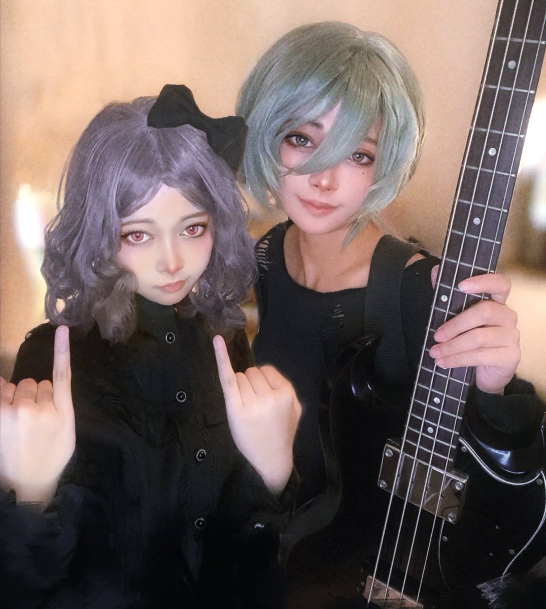 KAPI_827MP's tweet image. ガルクラ/紅生姜 Cosplay (※一人二役合成)