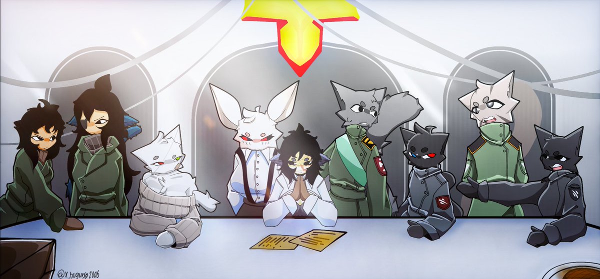 x_bugurse2006's tweet photo. "Someone within this table would kill me"

#DigitalArtist 
#digitalartwork 
#furryartwork https://t.co/SLKPIRy4LB